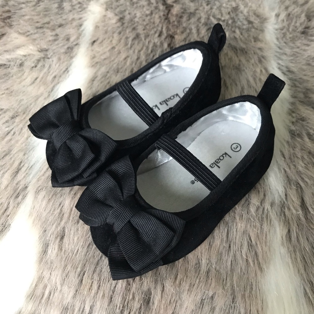 Toddler Black Velvet Dress Shoes